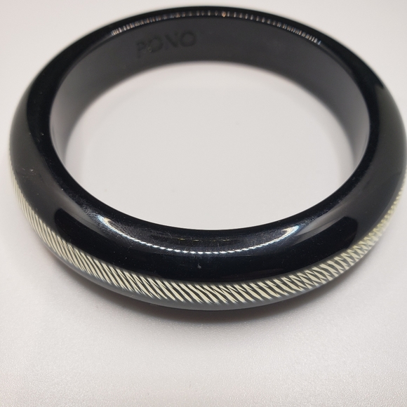 Pono By Joan Goodman Designer Fine Italian Resin Bangle Bracelet Saks Fifth Ave - Picture 7 of 7